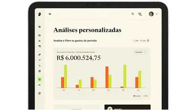 Dashboard de gestão de despesas da Conta Simples